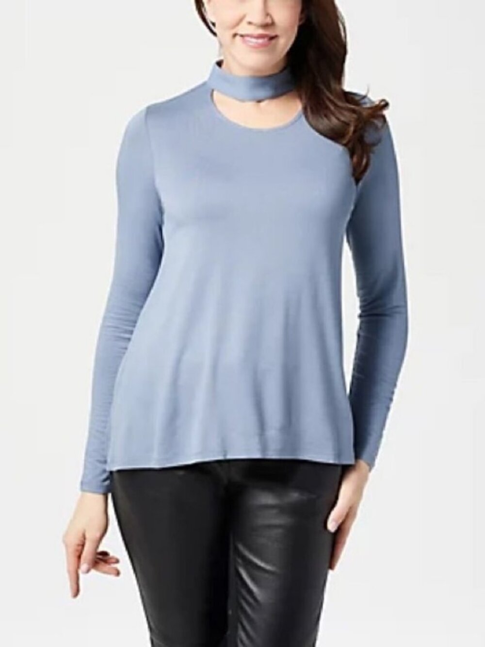 Lisa Rinna Collection Banded Neck Long Sleeve Top Size: 2X